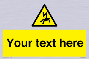 Custom Warning danger of death by electrocution